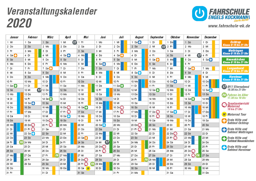 Veranstaltungskalender 2020 2